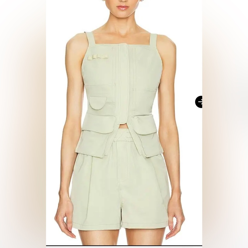 GRLFRND Tech Gabardine Apron Top & Bottom NWT